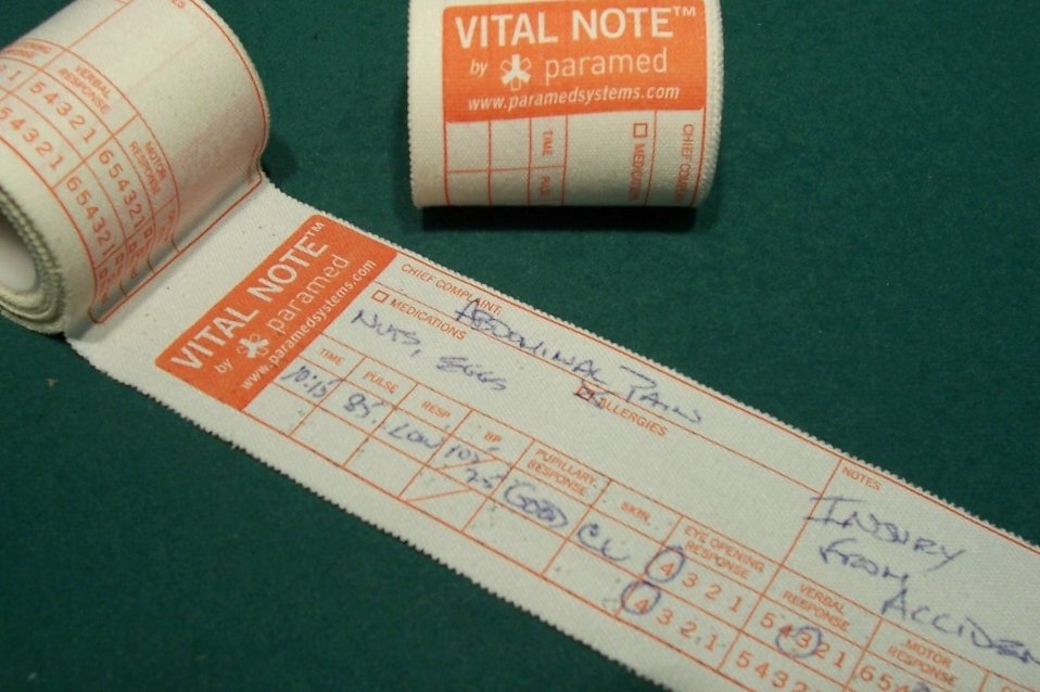 Printed Triage Form Tape